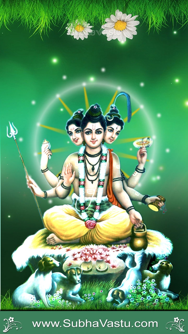 Subhavastu - Spiritual God Desktop Mobile Wallpapers - Category: Dattatreya  - Image: Lord Dattatreya Mobile Wallpapers_93