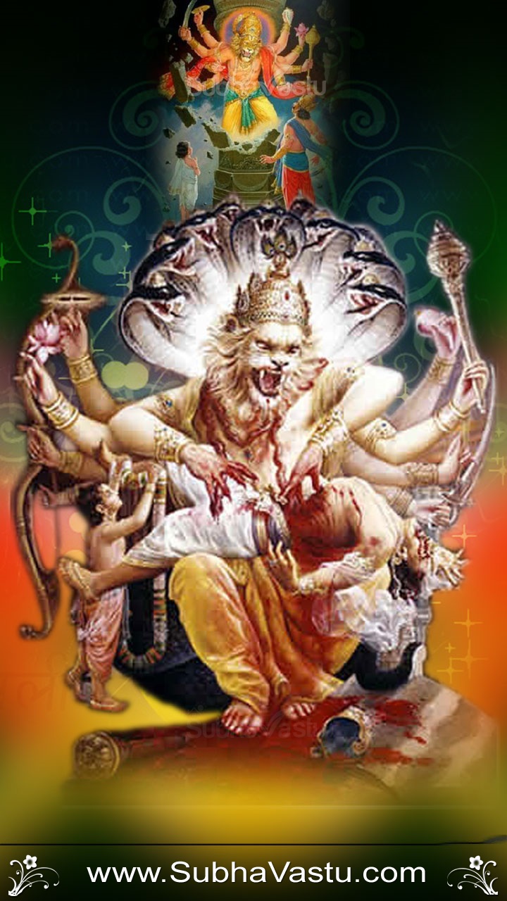 Subhavastu - Spiritual God Desktop Mobile Wallpapers - Category: Narashimha  - Image: Narasimha Swamy Cellphone Wallpapers_351