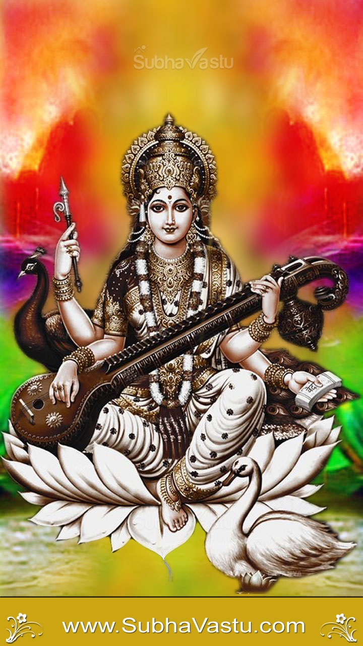 Subhavastu - Spiritual God Desktop Mobile Wallpapers - Category: Saraswathi  - Image: Maa Sarada Mobile Wallpapers_550