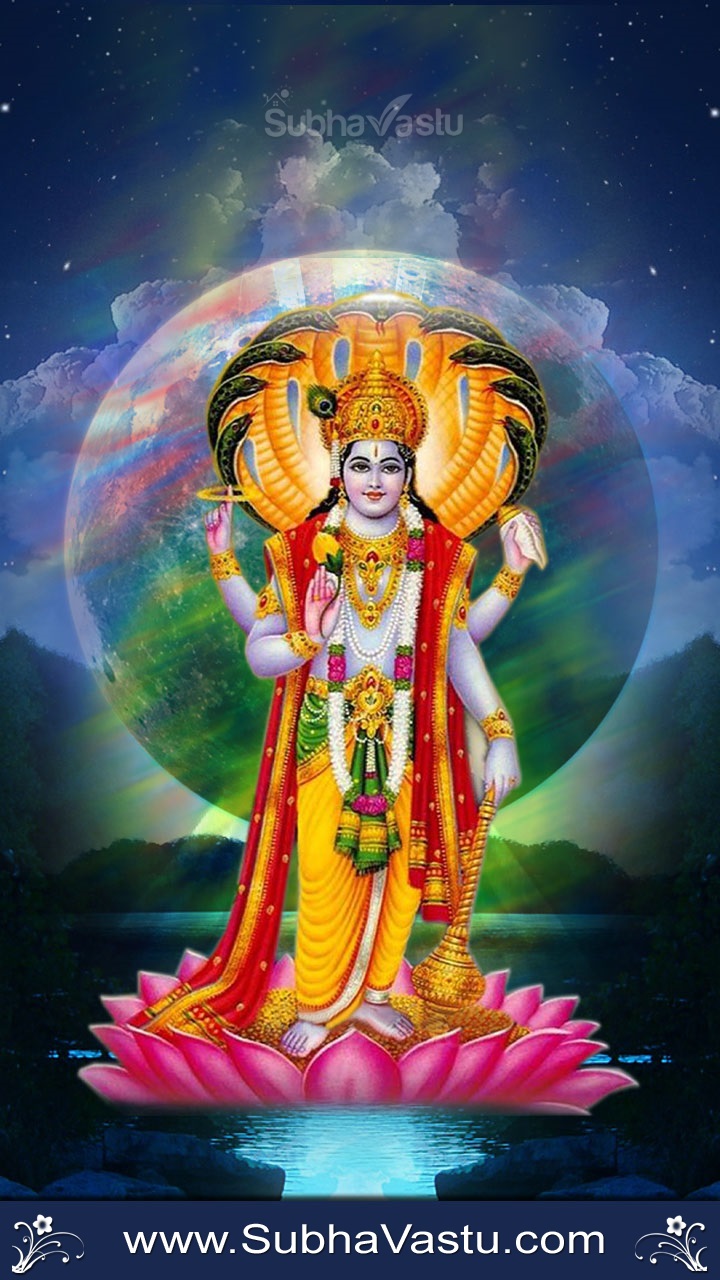 Subhavastu - Spiritual God Desktop Mobile Wallpapers - Category: Vishnu -  Image: Maha Vishnu Mobile Wallpaper_412