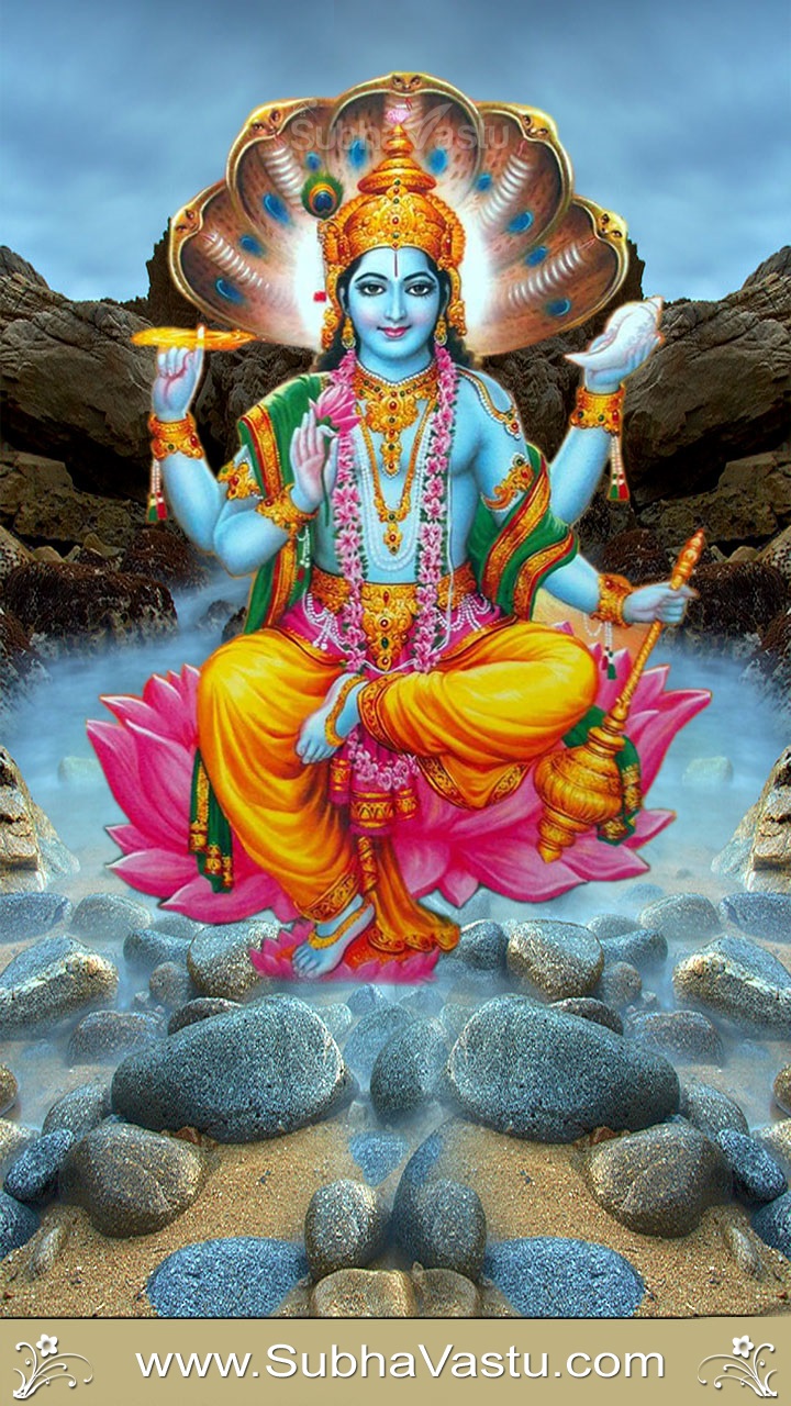 Subhavastu - Spiritual God Desktop Mobile Wallpapers - Category: Vishnu -  Image: MahaVishnu Cellphone Wallpapers_444